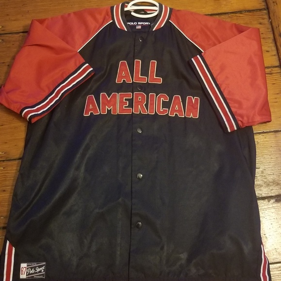 XL Polo Sport Baseball Warm Up Jacket Short sleeve - Picture 5 of 5